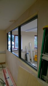 Glazed windows made on site